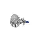 High quality 304 female sanitary 2pc ball valve with butterfly handle,ss ball valve 2pc stainless steel